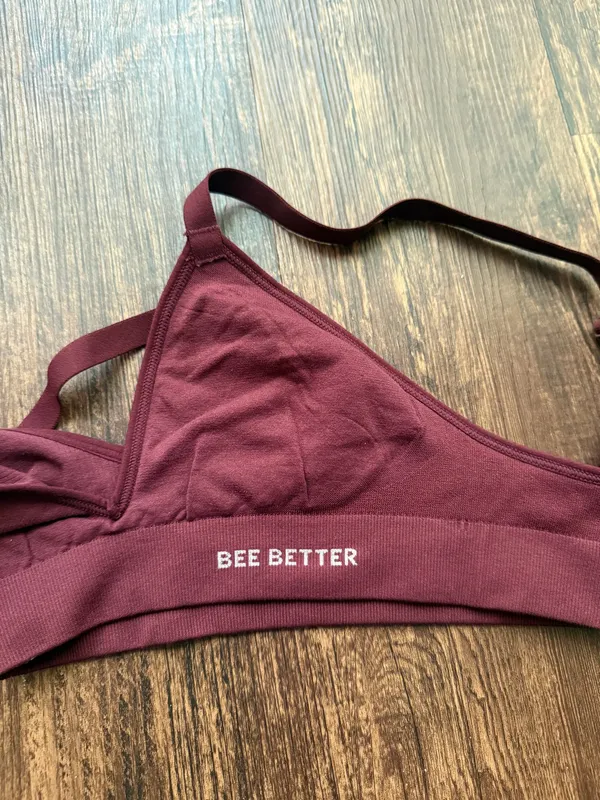 Bomba’s Women’s Burgundy Red Seamless Triangle Bralette - Size XS/S - Image 4