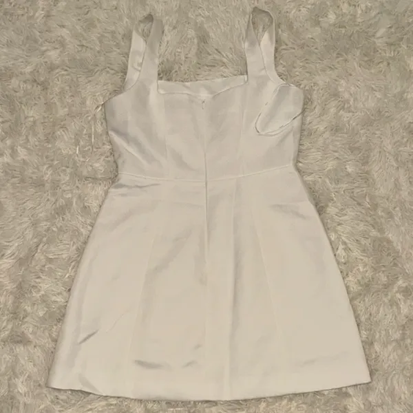 NEW ELLIATT Amelie Square Neck Duchesse Ivory Satin Cocktail Minidress Sz S - Image 5