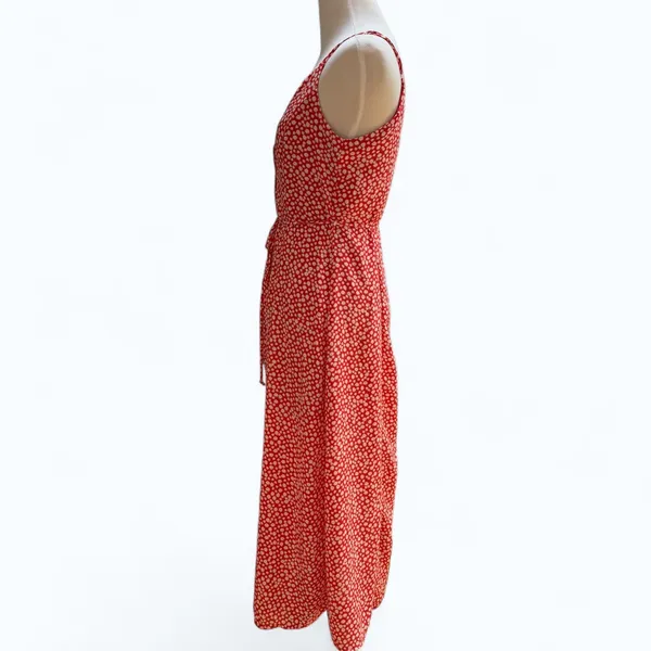 Sienna Sky Red Floral Button-Front Midi Dress, Size S, MSRP $40 - Image 2