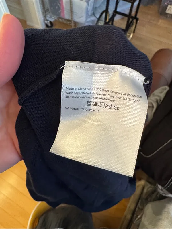 Lululemon 100% cotton‎ Long Sleeve Sweater Navy Blue Size 8 Layer Capsule - Image 6