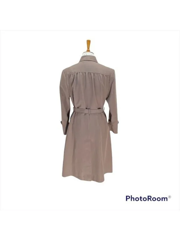 Xin Xin Trench Coat Beige Size M Vintage Preppy Neutral Old Money Spring Classic - Image 11