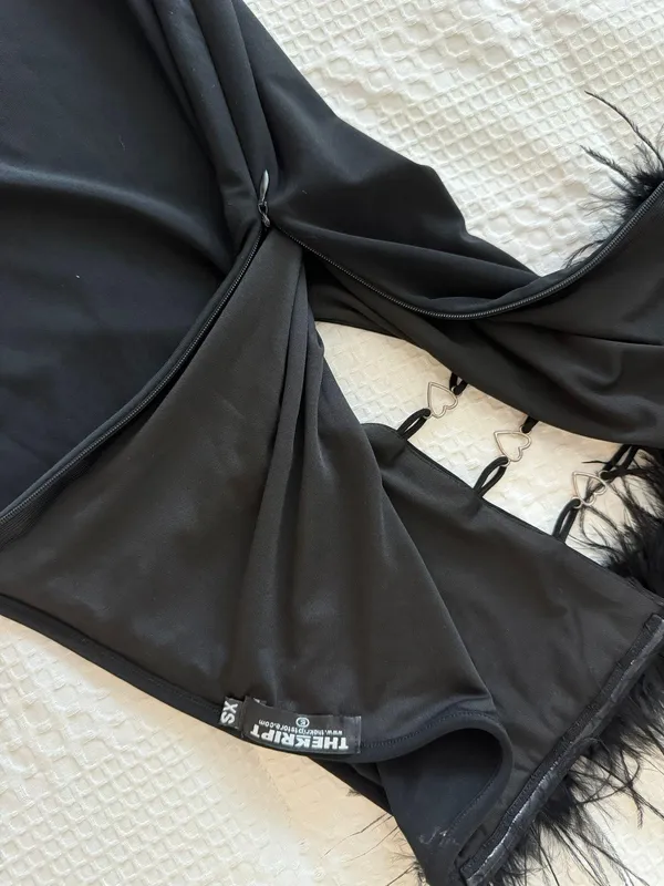 Boutique Black Mini Dress - Image 4