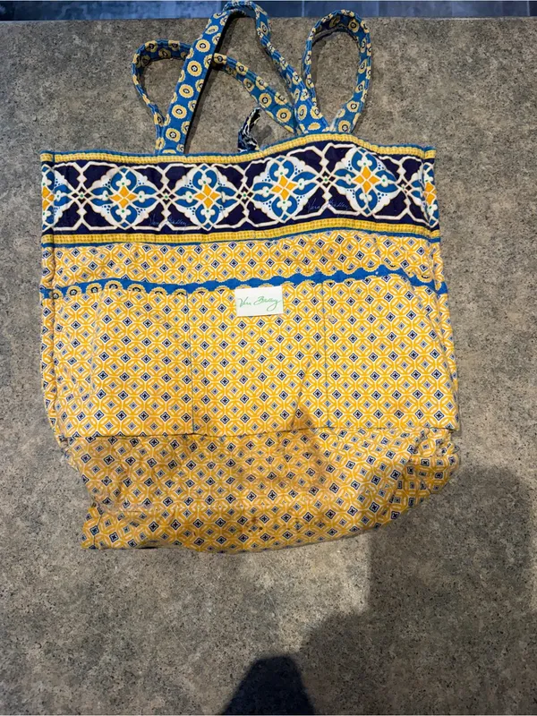 Retired Vera Bradley Riveria Blue Tote - Image 6