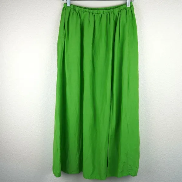 Stockholm‎ Atelier X Other Stories Women Green A-Line Midi Skirt Size 4 - Image 4