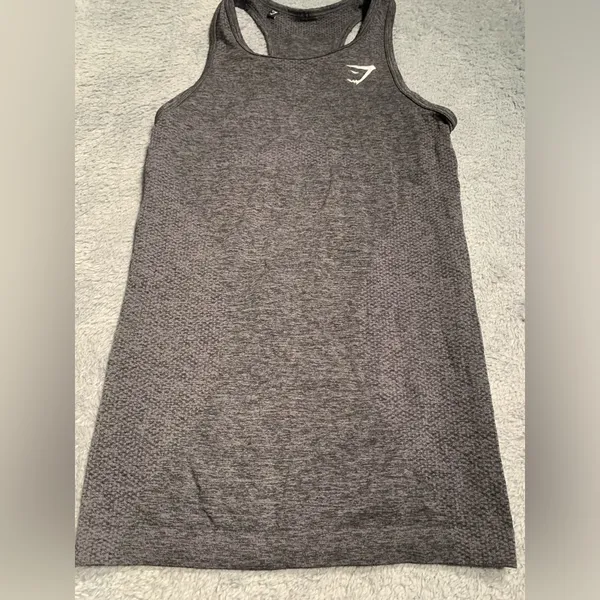 Gymshark Gray Racerback Tank Top - Image 2