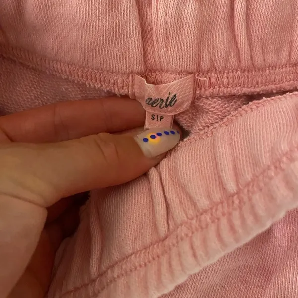 Aerie pink sweatshorts- small - Image 2