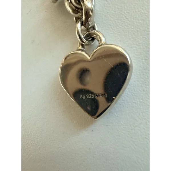 $599 Rare Authentic Gucci Sterling Silver Heart Charm Bracelet‎ - Image 11