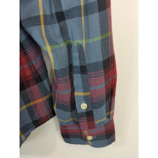 Polo By Ralph Lauren Blue & Red Plaid Button Up Shirt‎ Womens XL Preppy Prairie - Image 3