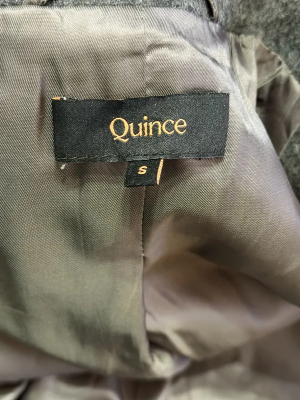 Quince Women’s Italian Wool Blend Double Breasted Long Coat Size Small - Image 5