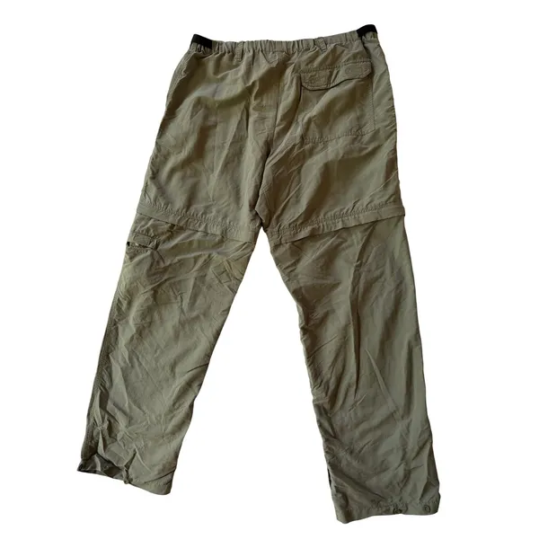 Royal Robbins Convertible Pants Women L Green Good Zip Off Hiking Cargo Utility - Image 5