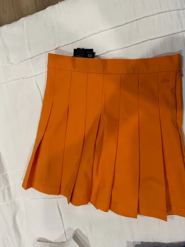 J lindeberg orange pleated skirt Size M - Image 4