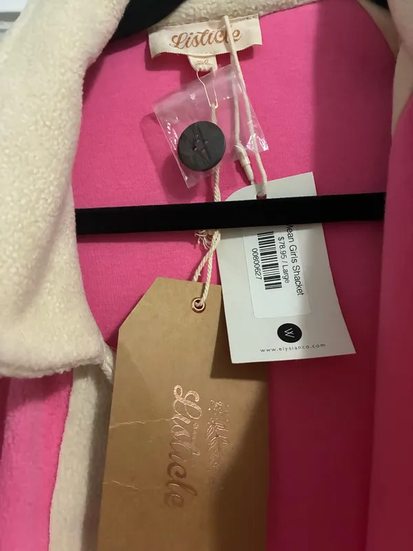 NWT pink colorblock fleece jacket - Image 2
