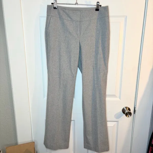 Ann Taylor Factory Lined Wool Blend Gray Trousers Full Length 4 Curvy - Image 6