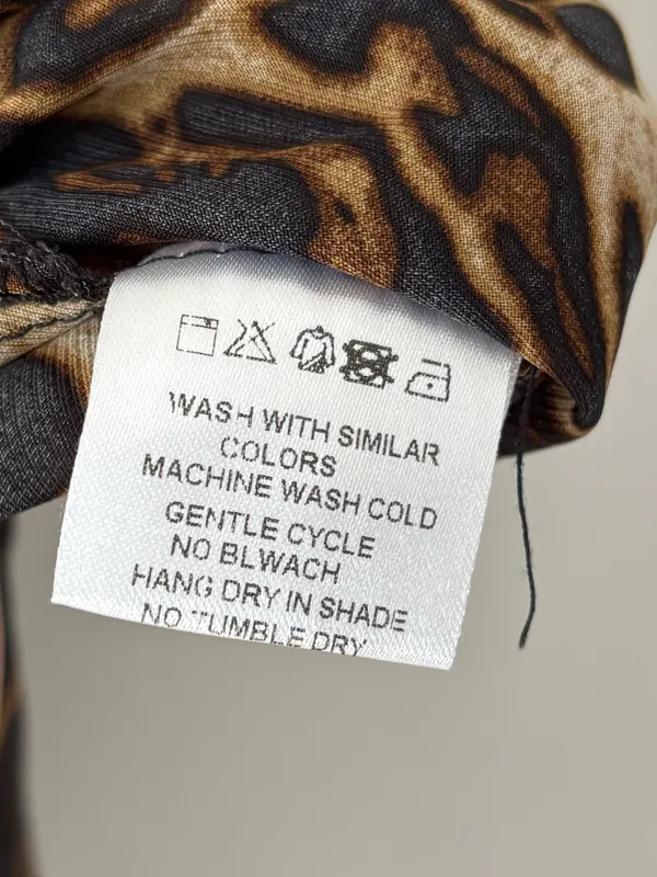 Meshki Leopard Cheetah Print Midi Slip Dress Cowl Neck Party Event Cocktail - Image 11