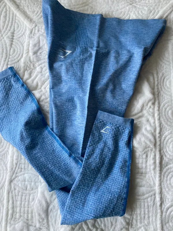 Gymshark Blue Marl Vital Seamless Leggings - Image 5