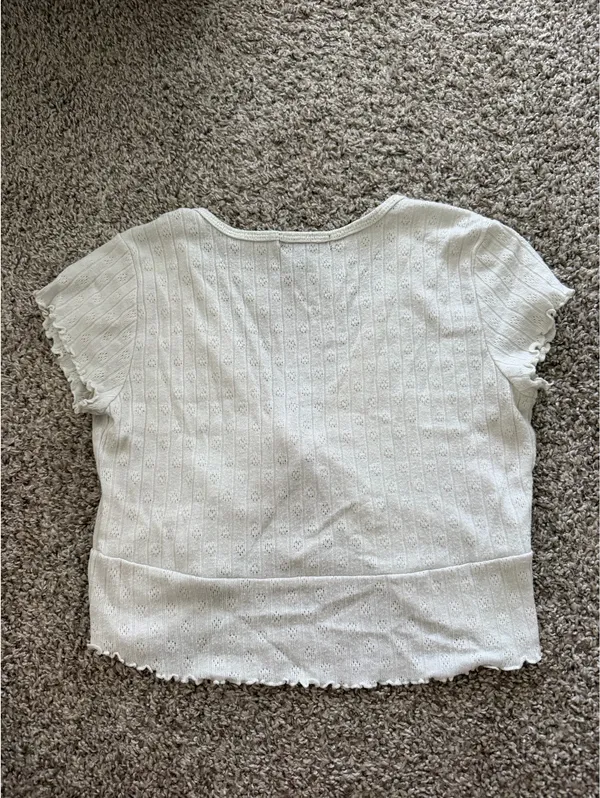 White Forever 21 Tie Top - Image 3