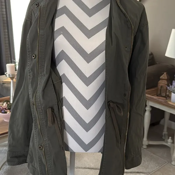 Ava & Viv army green distressed jacket - Image 5