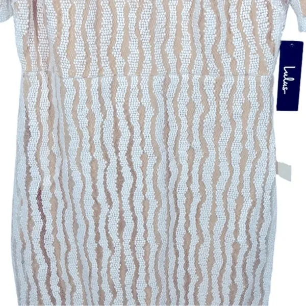 Lulus Smile A Minute White Embroidered Mini Dress NWT Medium - Image 6