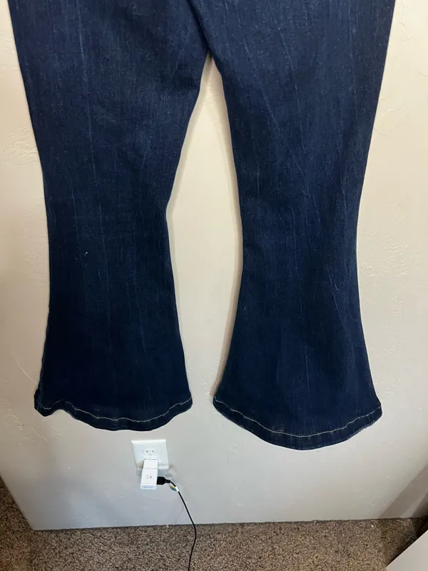 Kancan Ultra High Rise Super Flare Diana Distressed Denim‎ Jeans - Image 13