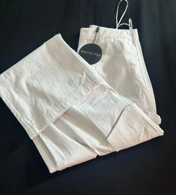 White Fox White Cargo Pants - Image 2