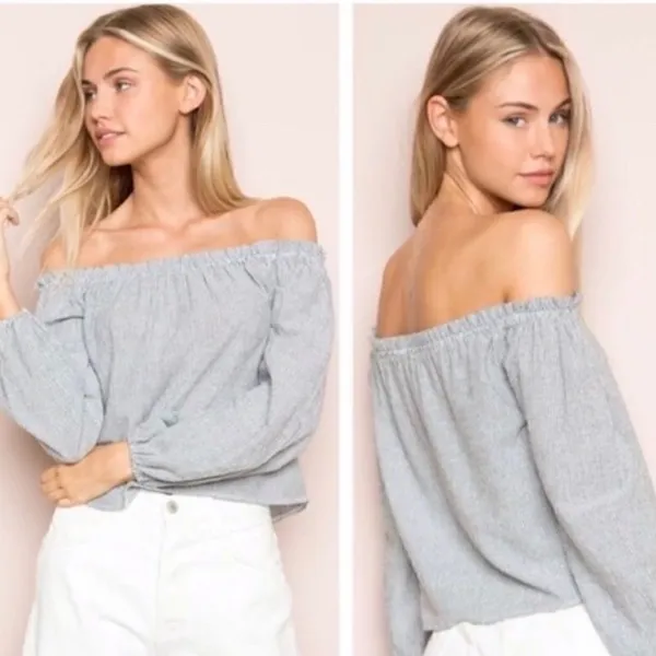 Brandy Melville off the shoulder crop top S‎ - Image 2