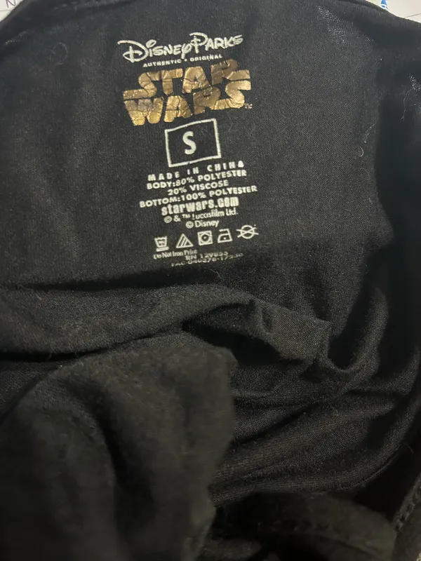 Disney Star Wars black tank top shirt tee sleeveless women’s S preowned - Image 2