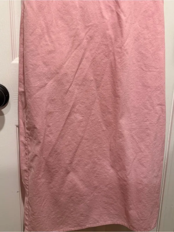 Le Lis Pink Chemise with Cream Lace Trim Size M Feminine Cottagecore Dress - Image 4