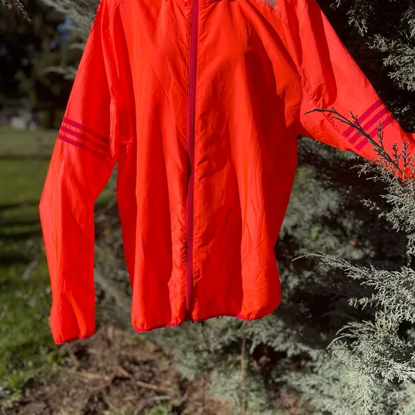 Adidas Women's Bright orange Windbreaker - Image 3