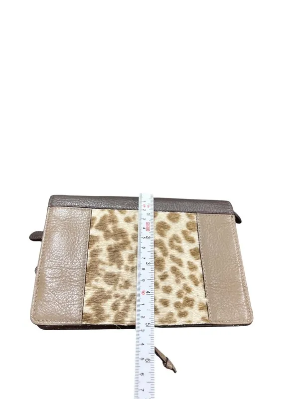 Brighton wms vintage brown leather zebra clutch wallet sz 7.5"x5" SKU 10-787 - Image 3
