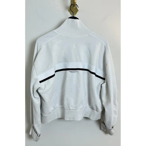FREE PEOPLE Movement High Jump Zip Up Sweatshirt in Ivory Size Large - Image 7