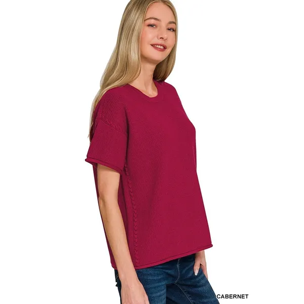 Zenana Viscose Round Neck Top & Pants Set‎ - Small - Image 4