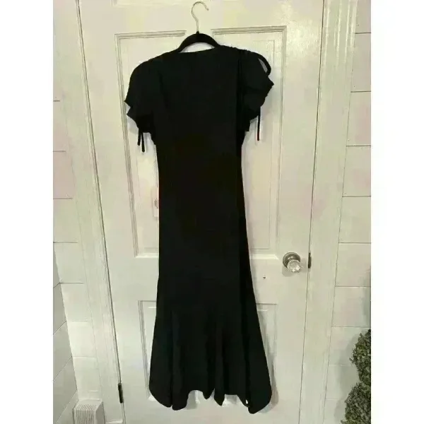 Bishop and Young Anthropologie Black Tara Wrap Dress‎ size S NWT - Image 4