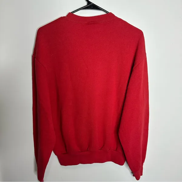 Vintage Mickey Made In USA Embroidered Christmas Crewneck Sweatshirt Size Medium - Image 4