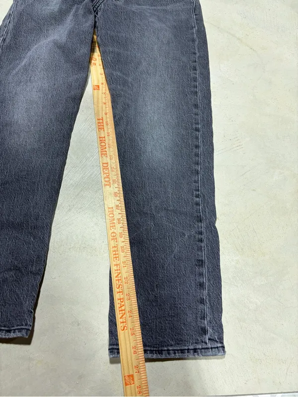 Levi’s premium wedgie Straight-Leg Jeans in Washed Black 30x28 - Image 2