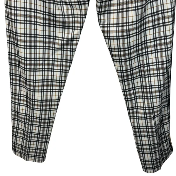 Urban Outfitters Medium Pants Plaid Pull-On Stretch Zip Pockets Hi-Rise Creased - Image 6