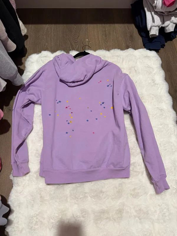 Sp5der Hoodie Purple Size M - Image 4