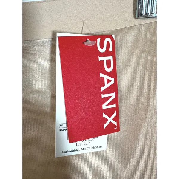 Spanx SPANXshape Invisible High-Waisted Mid-Thigh Short 10233R Champagne Beige L - Image 5
