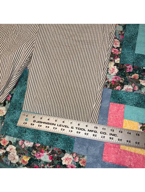 Lauren Ralph Lauren $98 Seersucker Bermuda Women's 14 Striped Bermuda Shorts - Image 10