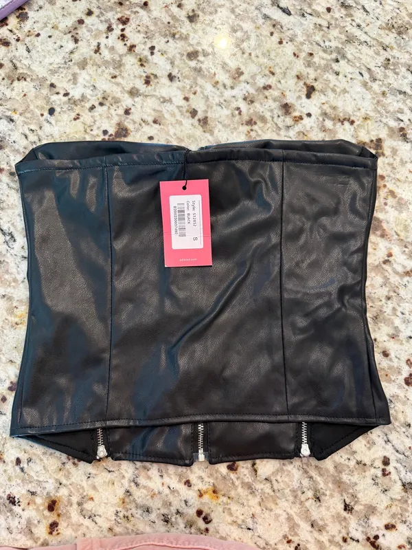 Edikted Leather Top Corset - Image 3