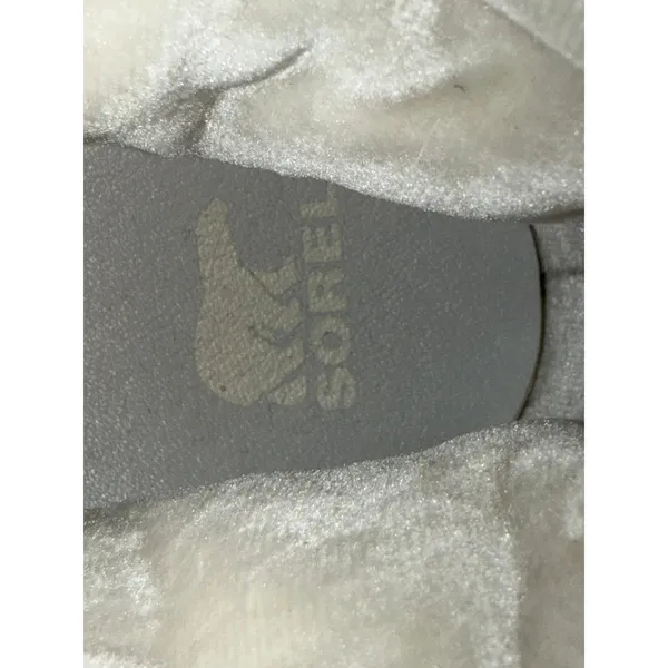 Sorel Joan of Arctic Puffy Boots Women 9 Silver Metallic Waterproof Quilted - Image 12