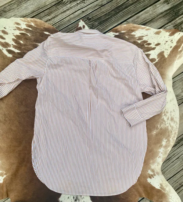 Gap Striped Button Down Tunic Sz M - Image 3