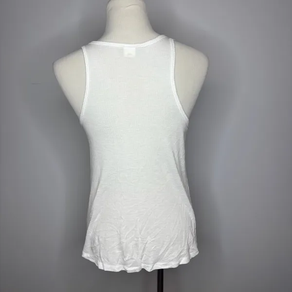 Sun & Shadow - White Ribbed Tank Top - Image 2