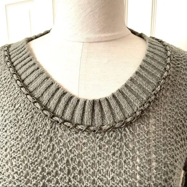 Kensie olive green long sleeved sweater S - Image 11