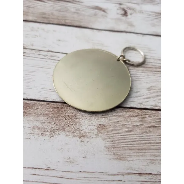 Gold Tone & Black Cut Out Flower Pattern Vintage Pendant - No Chain Included - Image 2