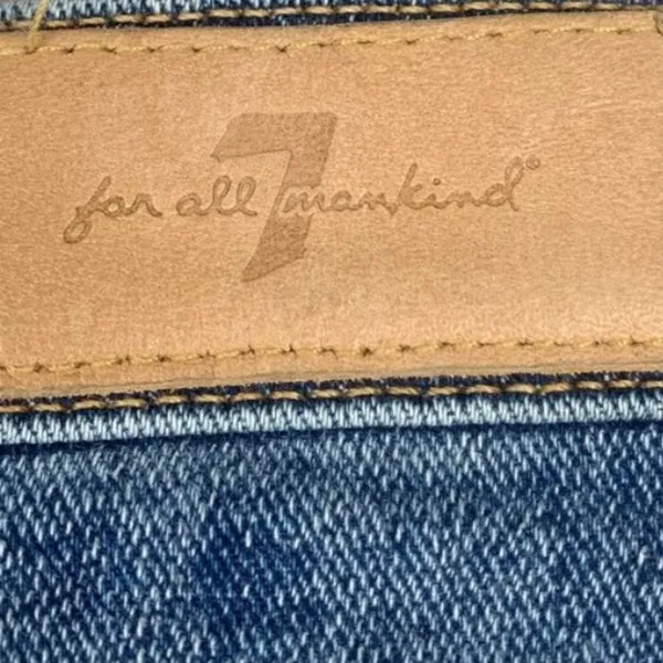 Seven 7 for all mankind frayed stretch denim blue summer 90’s Y2K Mini Skirt 27 - Image 8