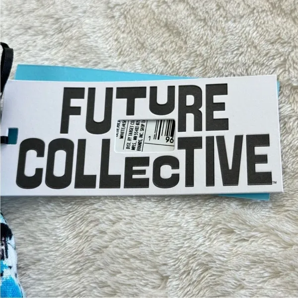 Future Collective Wrap Cargo Skirt Womens Size‎ 0 Linen Blue Ditsy Floral NEW - Image 8