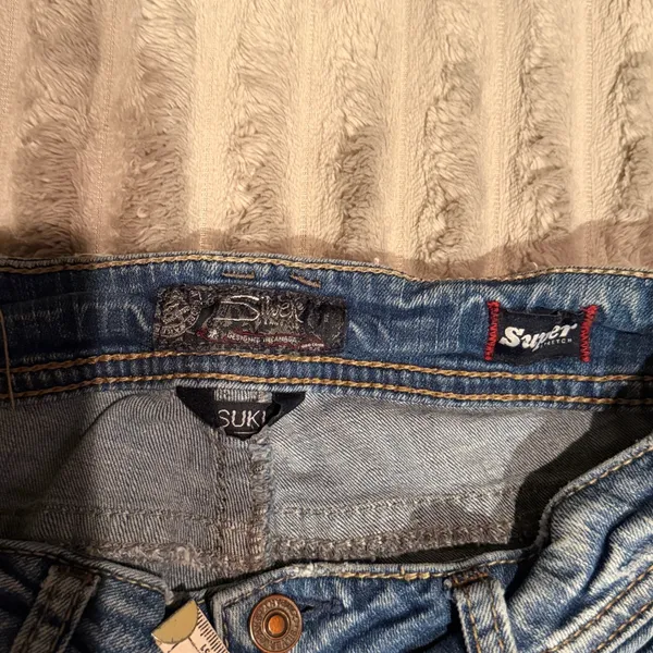 Silver Jeans Co Suki Mid Boot Distressed Super Stretch Jeans W28 L33 Medium Wash - Image 3