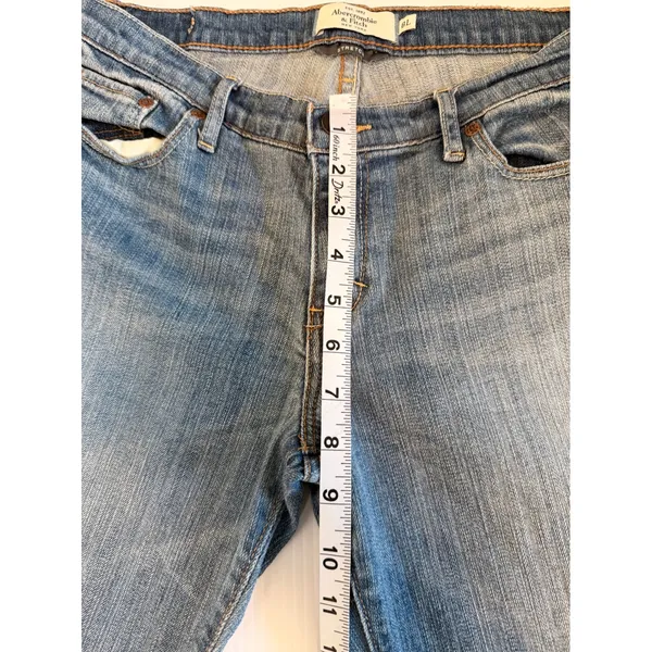 Abercrombie Fitch Emma Bootcut Jeans Medium Wash‎ Stretch Womens 8L - Image 8