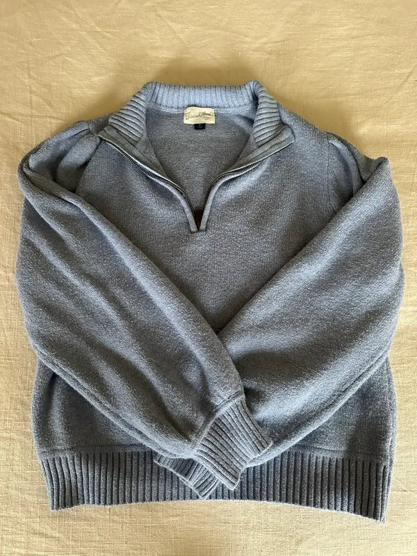 Universal Thread 3/4 Zip Fleece Blue Size M - Image 2