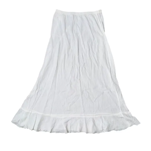 Fresh Produce Maxi Skirt Womens XL White NEW Cotton Gauze Ruffle Hem Boho - Image 3